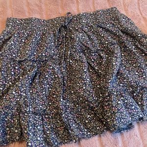Littoshop Floral Flowy Mini Skirt